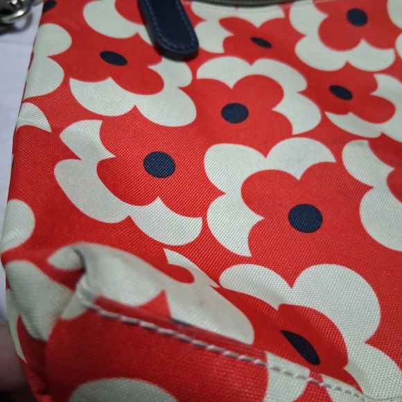 Orla Kiely Floral Red and White Crossbody Bag - Picture 11 of 16